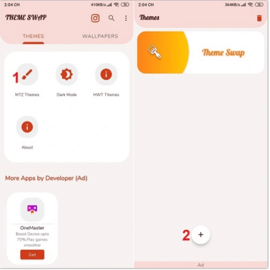 Cài theme ngoài cho Xiaomi với theme swap