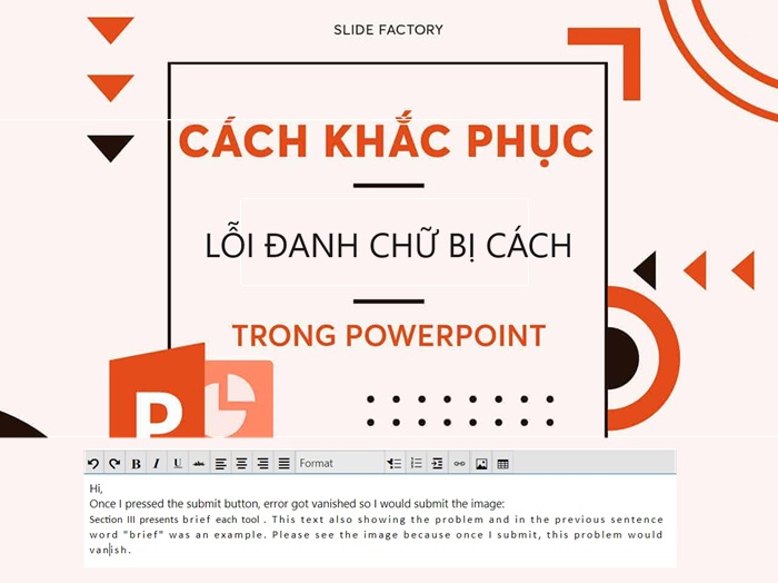 lỗi đánh chữ bị cách trong PowerPoint 2010, 2016,2013,2019