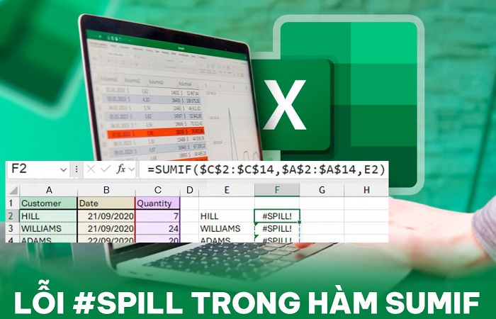 Hướng dẫn cách fix lỗi #SPILL trong hàm SUMIF cực nhanh
