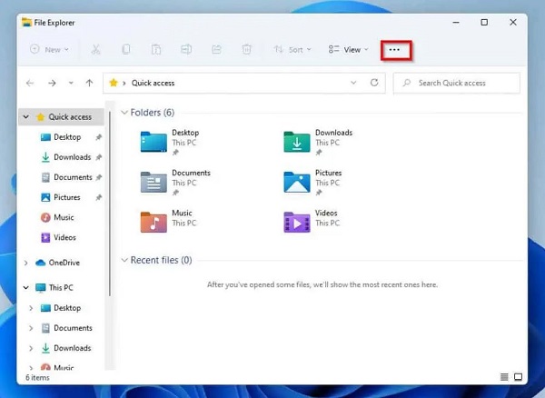 Lỗi mở Folder ra Quick Access Win 11