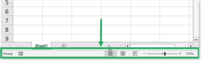 Ẩn/hiện thanh customize status bar trong Excel Ẩn/hiện thanh customize status bar trong Excel