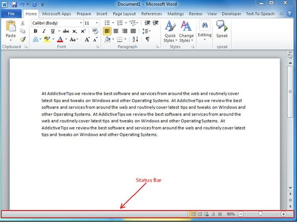 Fix lỗi mất thanh customize status bar trong Word, Excel Fix lỗi mất thanh customize status bar trong Word, Excel